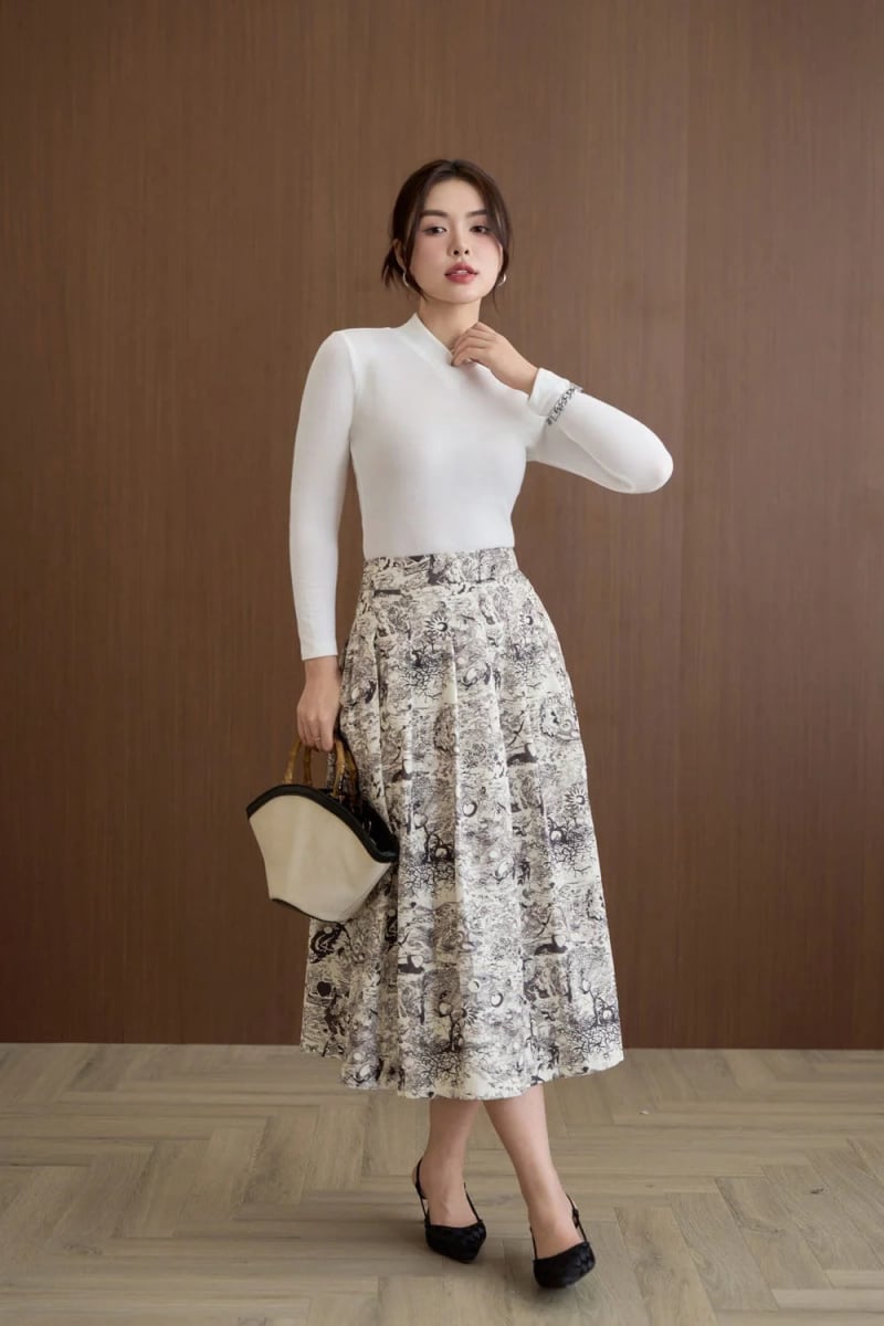 10+ Cách phối đồ với áo phông dài tay cực dễ thương và nữ tính dành cho nữ